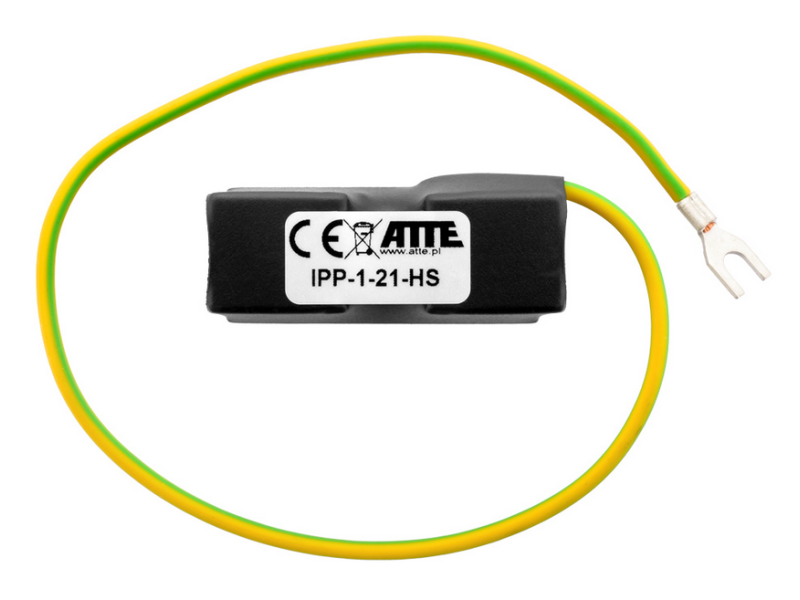 Ogranicznik przepięć dla urządzeń Gigabit Ethernet oraz PoE, ATTE IPP-1-21-HS